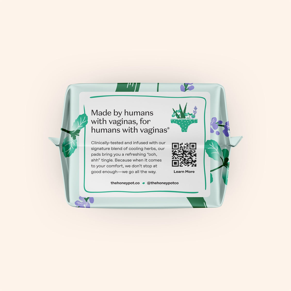 Organic Cotton Cooling Herbal Infusion Regular Pads — Medium Pack
