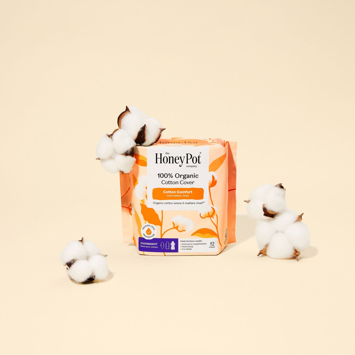 Organic Cotton Comfort Cover Overnight Pads